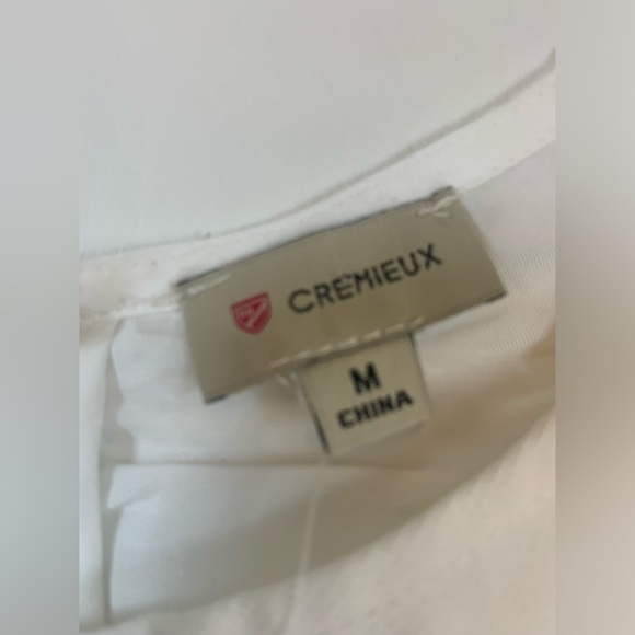 Cremieux Ryan Dress Botanic Bouquet White Full Skirt Semi Sheer Dress M (bin J) - Picture 8 of 13